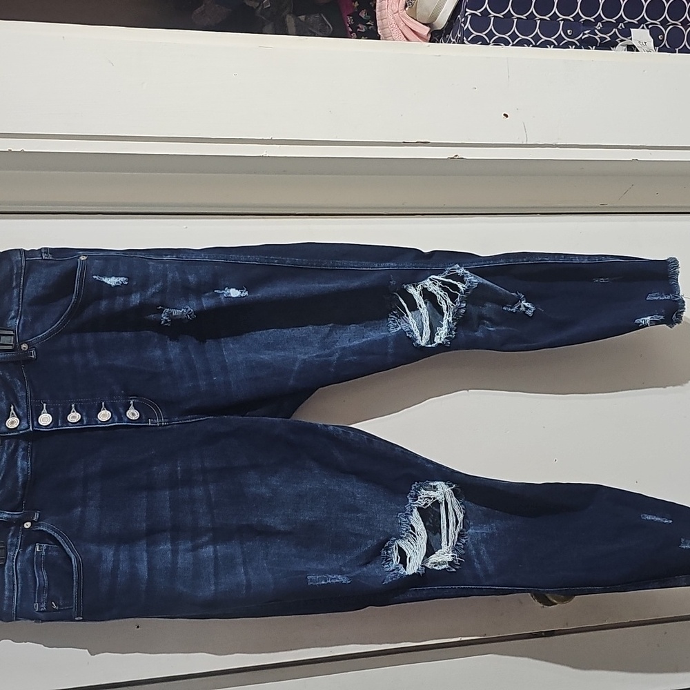 Distressed jeans